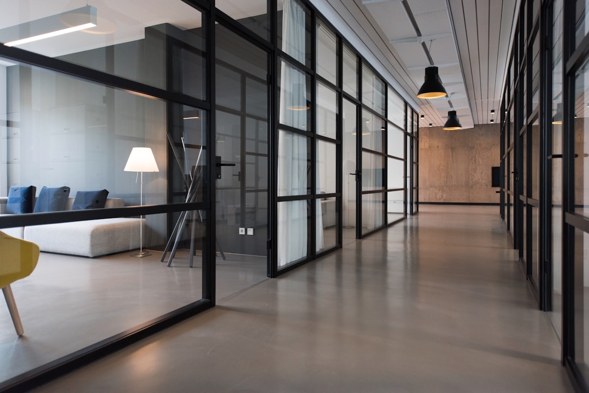 Monochrome corporate architecture reflecting structured governance
